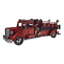 Blechmodell Blechauto Modellauto Feuerwehrwagen Feuerwehrauto Antik-Stil Eisen rot L 51,1 cm