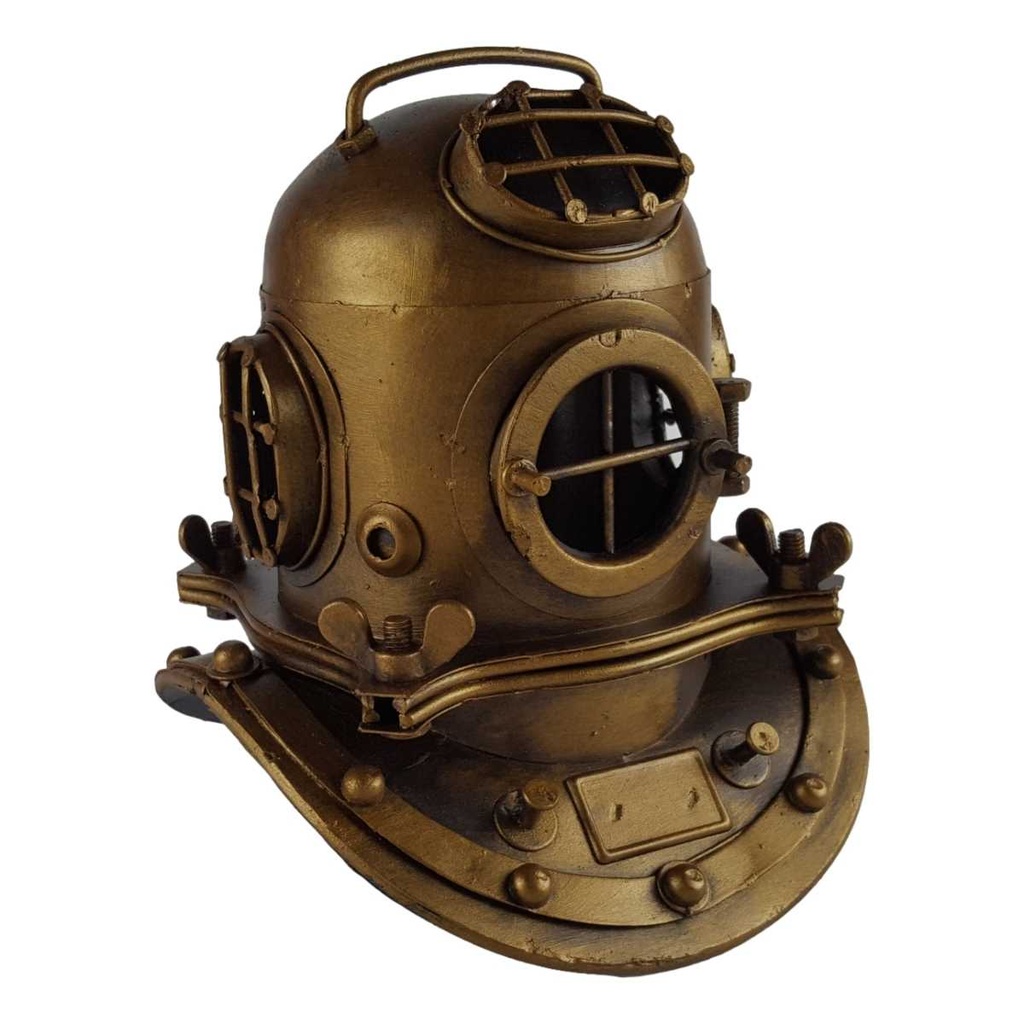 [LA-43329] Blechmodell Eisen Taucherhelm H 17,8 B 15,3 L 16,7 cm