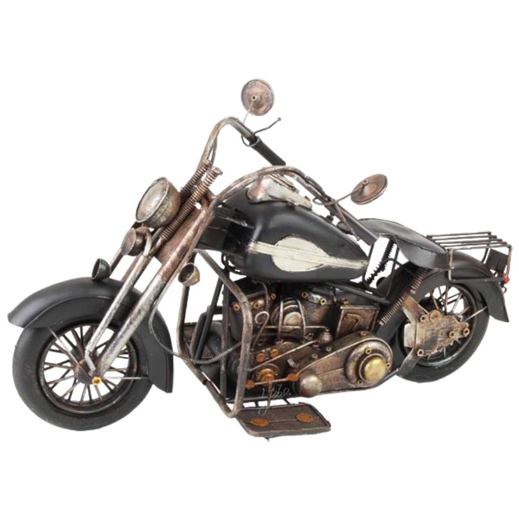[LA-50203] Blechmodell Blechmotorrad Modellmotorrad Schwarz L 53 cm