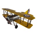 Blechmodell Blechflugzeug Modellflugzeug Doppeldecker Flugzeug Gelb H 21,7 B 60,6 L 56 cm