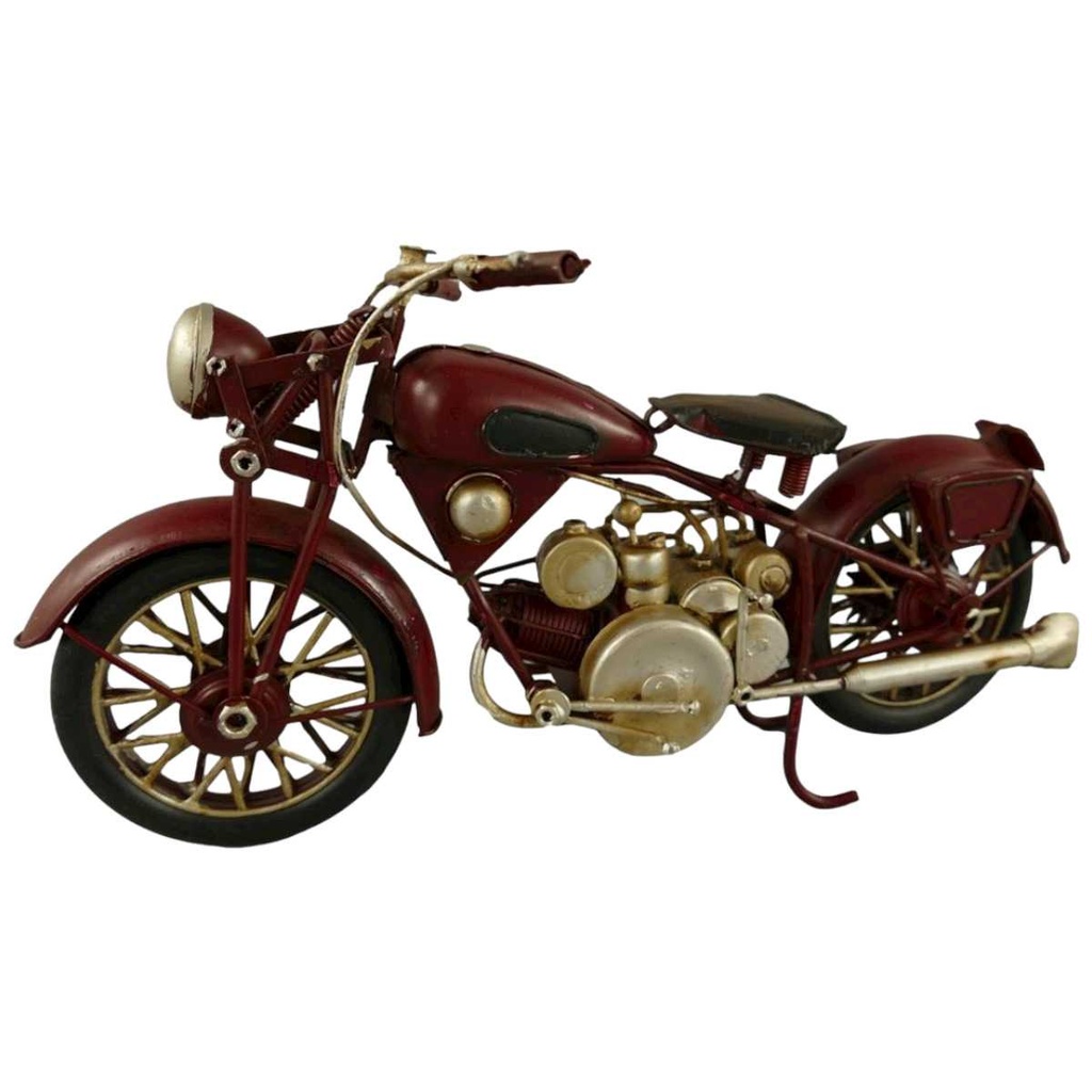 [LA-50209] Blechmodell Blechmotorrad Modellmotorrad Blechauto braun L 27 cm