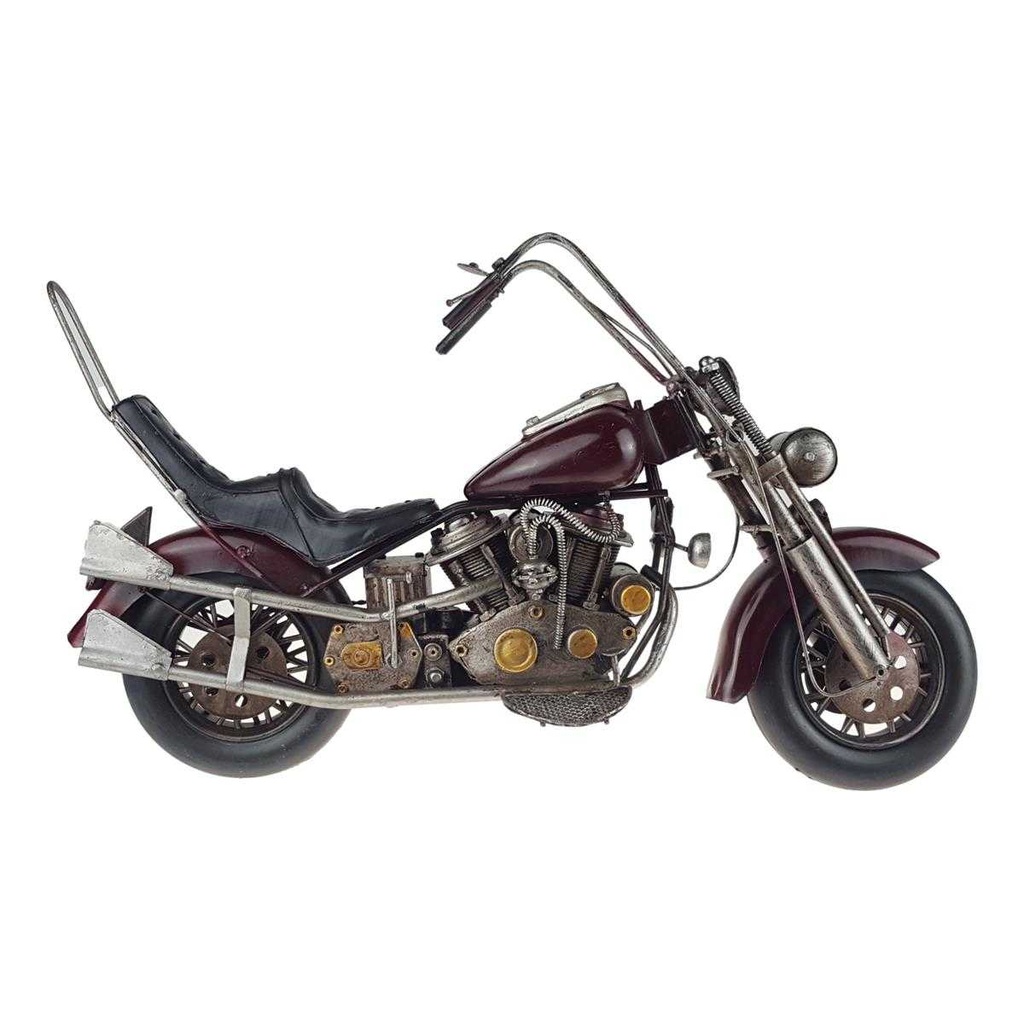 [LA-50211] Blechmodell Blechmotorrad braun H 23,8 B 11,8 L 41,3 cm