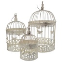3er Set Vogelkäfig Blumen Pflanz Deko Käfig mittelgroß