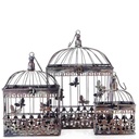 3er Set Vogelkäfig Blumen Pflanz Deko Käfig klein #63536