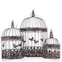 3er Set Vogelkäfig Blumen Pflanz Deko Käfig klein #63539
