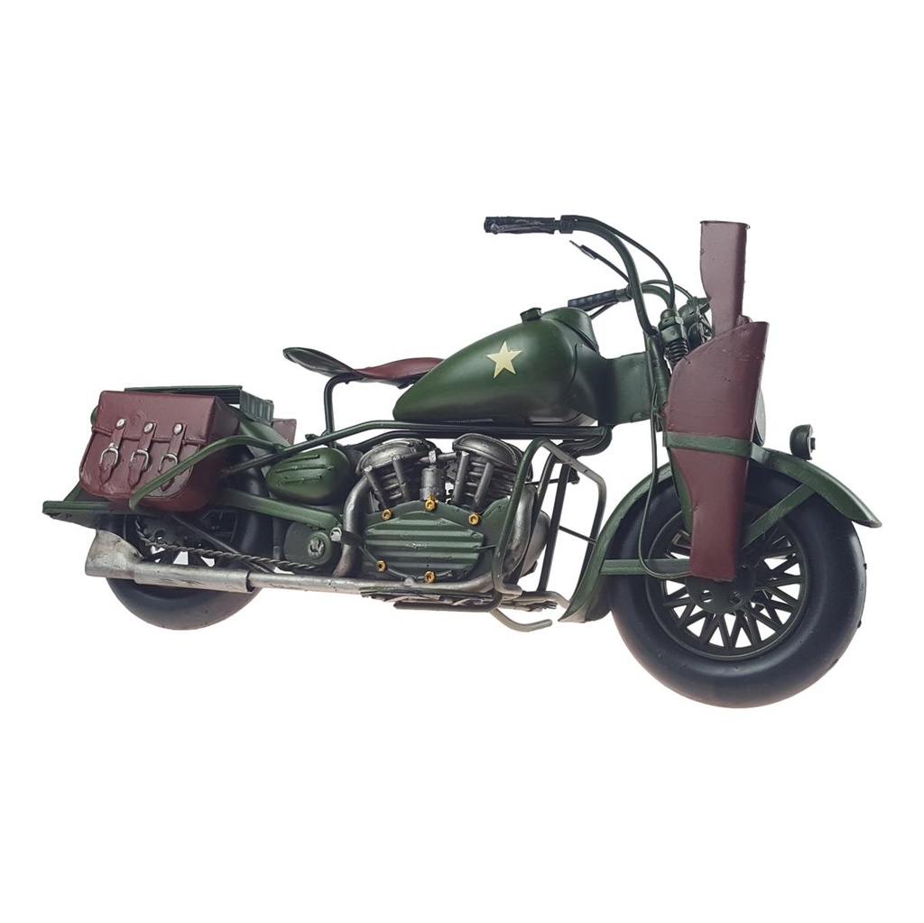 [LA-67854] Blechmodell Blechmotorrad Militär Motorrad Bewaffnung