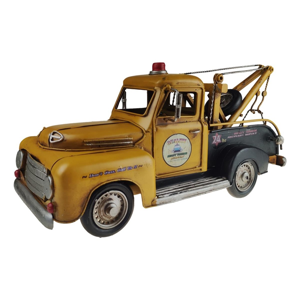 [LA-70809] Blechmodell Blechauto Modellauto Blech - Abschleppwagen Abschleppfahrzeug Gelb