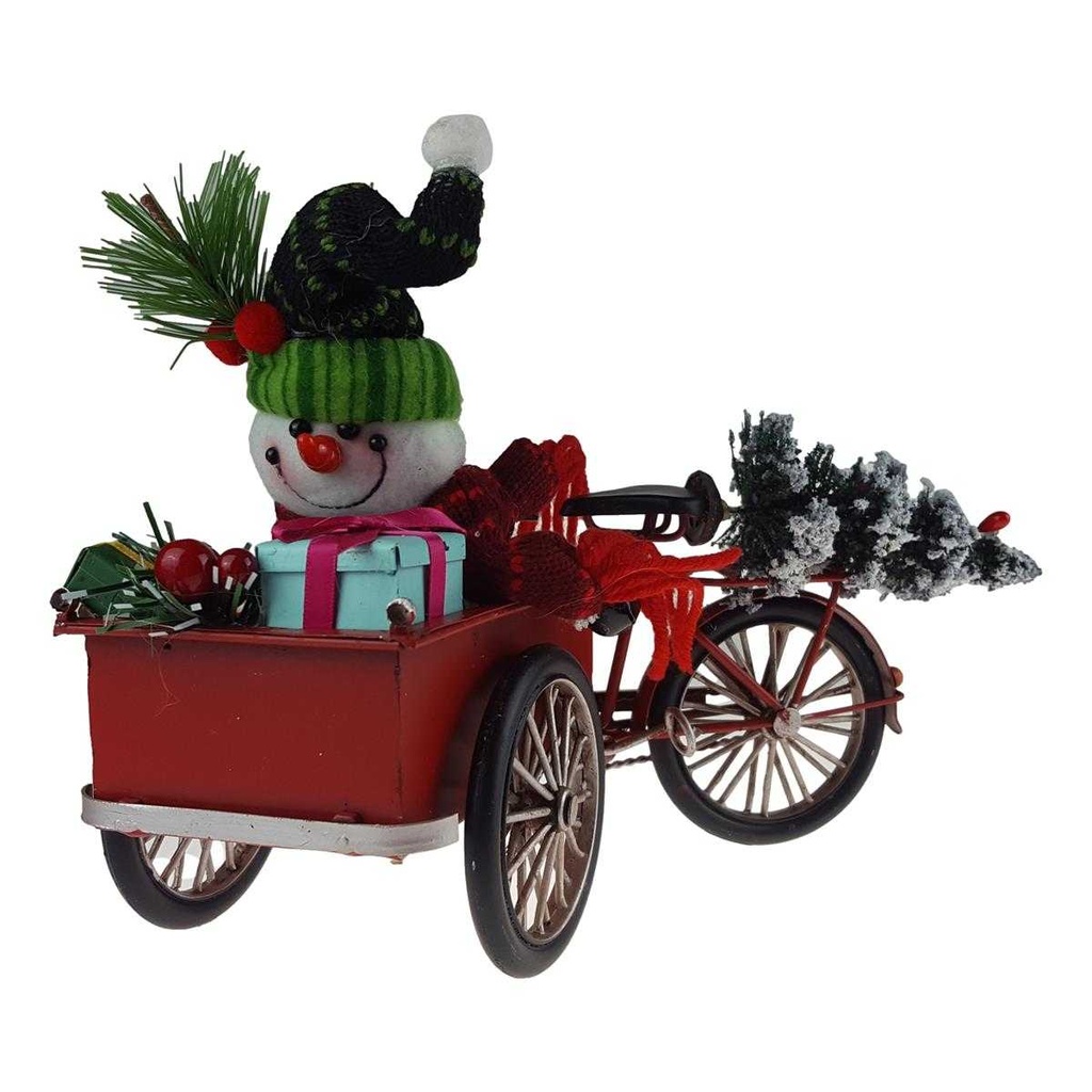 [LA-84498] Blechmodell Lastenfahrrad im weihnachtlichen Stil