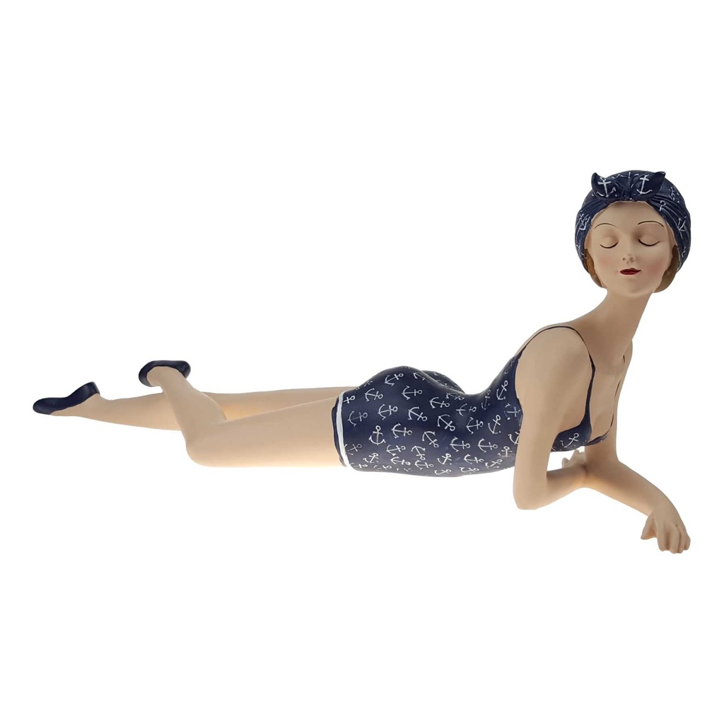 [LA-85423] Badepuppe Figur Skulptur Pin-Up Frau im Badeanzug Strandlady 50er Jahre