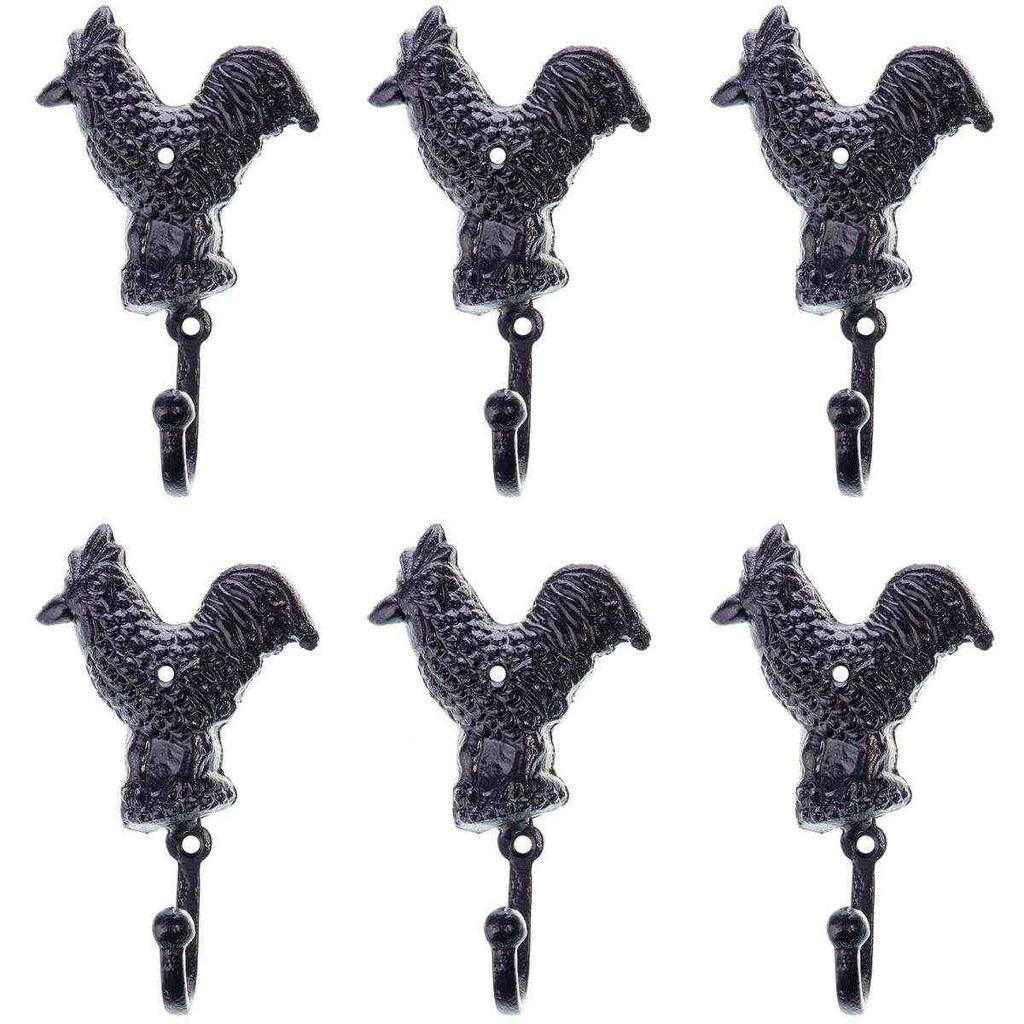 [LA-88052] 6er Set Wandhaken Gusseisen Hahn