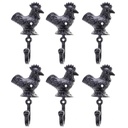 6er Set Wandhaken Hahn