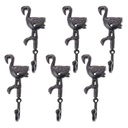 6er Set Wandhaken Gusseisen Flamingo