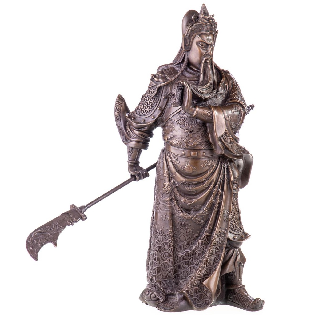 [LA-98944] Asiatica Bronzefigur Legänderer Chinesischer General Guan Yu