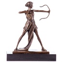 Art Deco Bronzefigur Bogenschützin Diana nach Preiss
