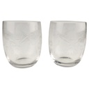 2er Set Schnapsgläser Pinnchen Schnapsglas Blumen Transparent gebraucht - sehr gut