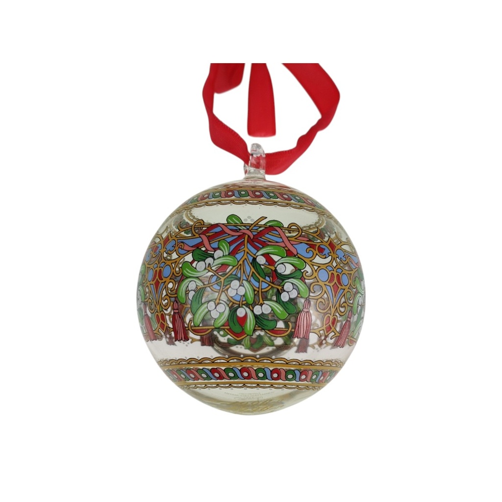[1820743-1] Weihnachtskugel mit OVP Hutschenreuther Kristallkugel 1996 Schweden