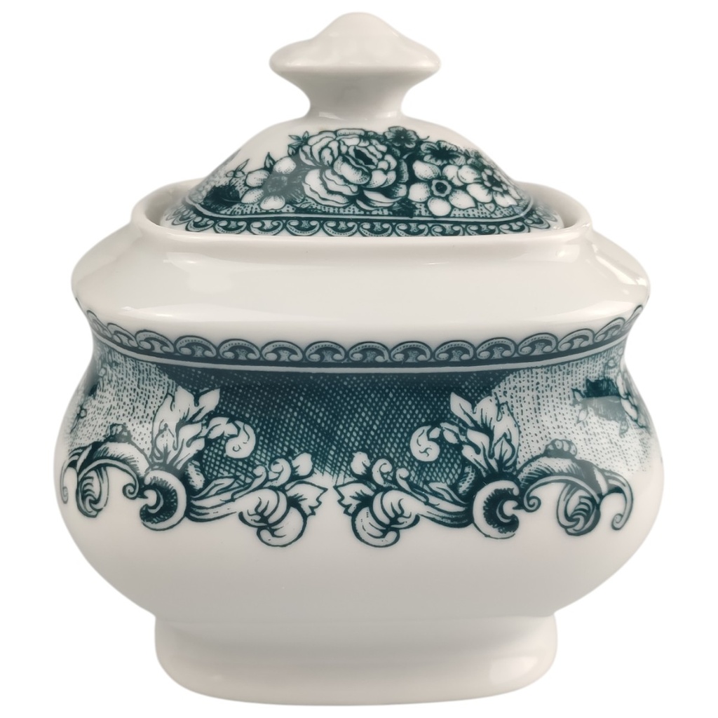 [1806260-1] Zuckerdose Mitterteich Form 850 Blumendekor grün