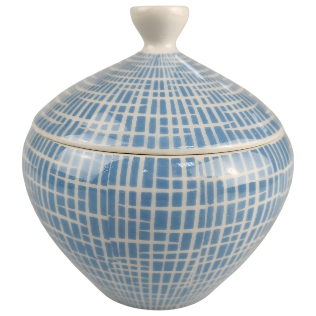 [1818301-1] Zuckerdose Arzberg Form 2000 Bastdekor Blau