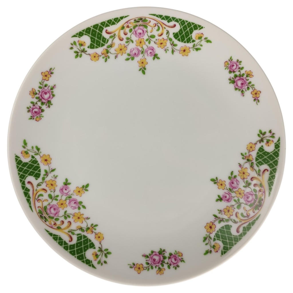 [1818316-1] Kuchenteller 19 cm Seltmann Weiden Florales Muster gründes Gitter