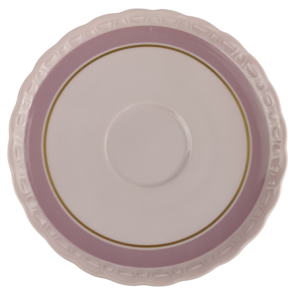 [1820715-1] Untertasse für Kaffee 14,2 cm Hutschenreuther Drache Exklusiv Rosé Sanssouci Edition