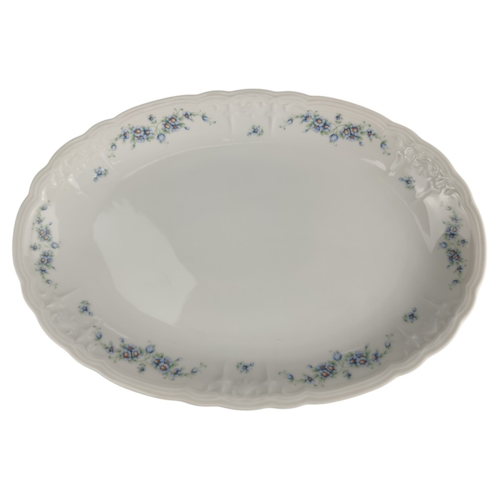 [1820756-1] Servierplatte mittelgroß 31x21,3 cm Seltmann Weiden Julia Blaue Margeritenranke