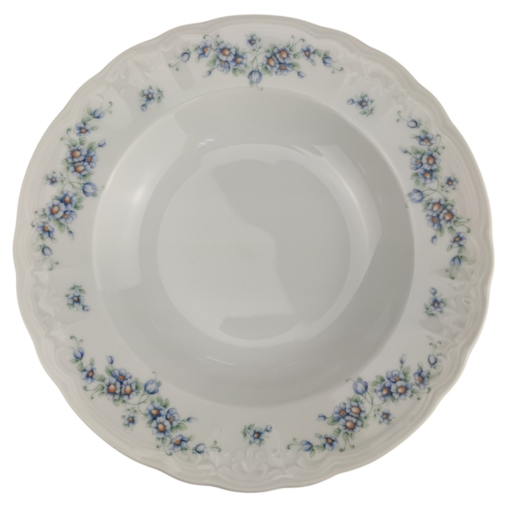 [1820757-1] Suppenteller 22,8 cm Seltmann Weiden Julia Blaue Margeritenranke