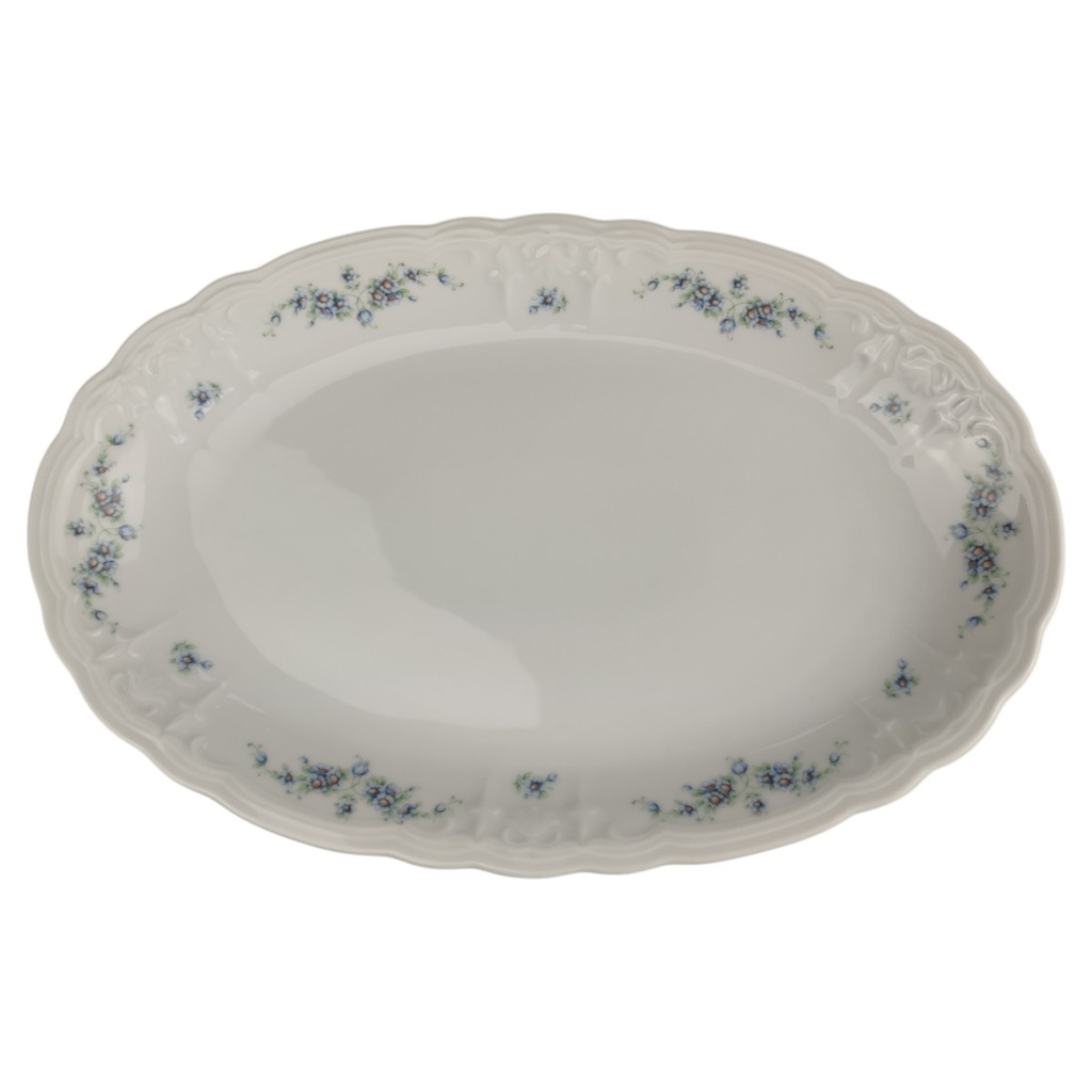 [1820761-1] Servierplatte klein 28,2x18,4 cm Seltmann Weiden Julia Blaue Margeritenranke
