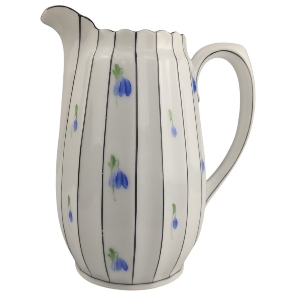 [1823057-1] Milchkännchen Milchkrug 0,47 L Bauer & Pfeiffer Württemberg Streublümchen Blau Grün