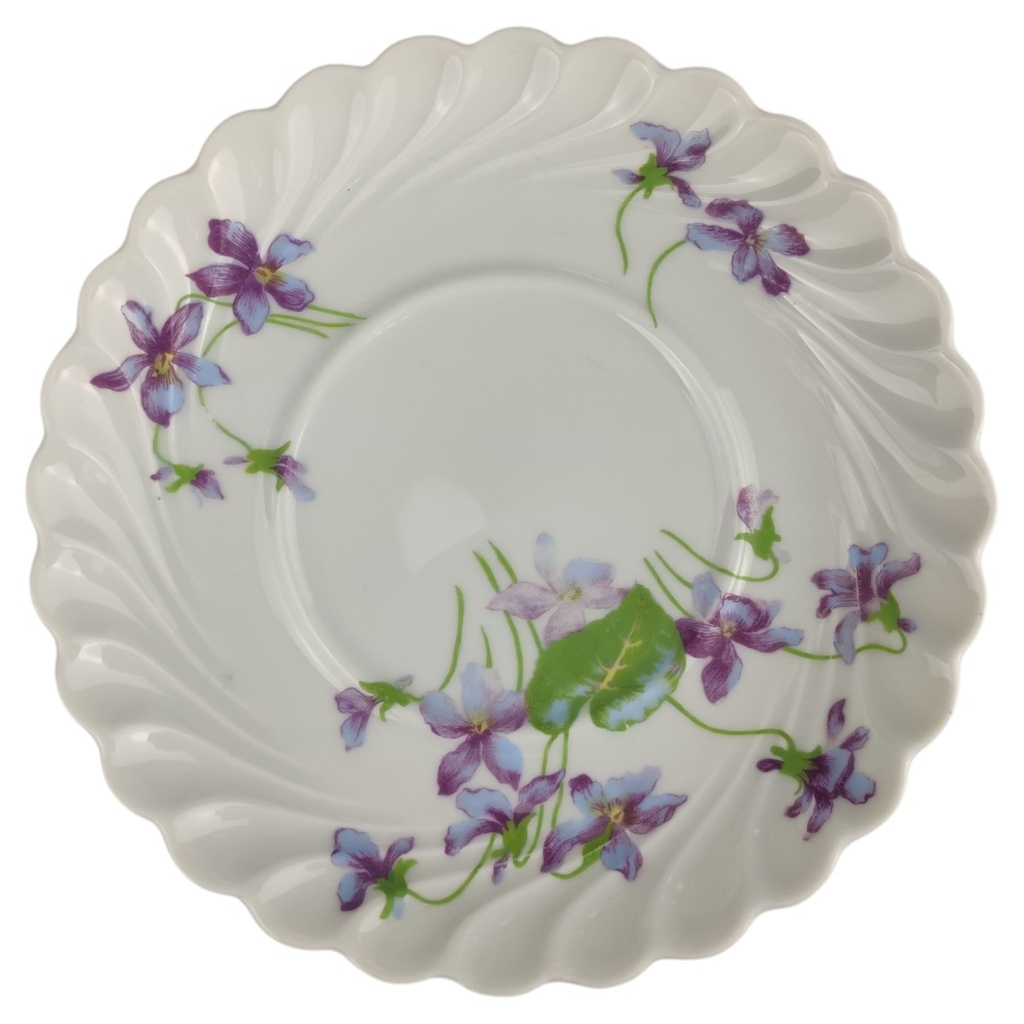 [1823061-1] Untertasse für Kaffee 14,3 cm Haviland Limoges Torse Violettes