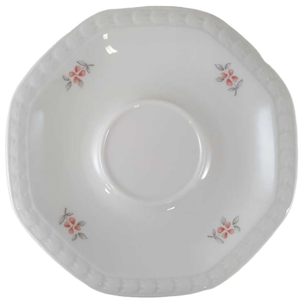 [45812711001] Untertasse für Kaffee 15 cm Seltmann Weiden Andrea rote Blütenranke (gebraucht - gut)