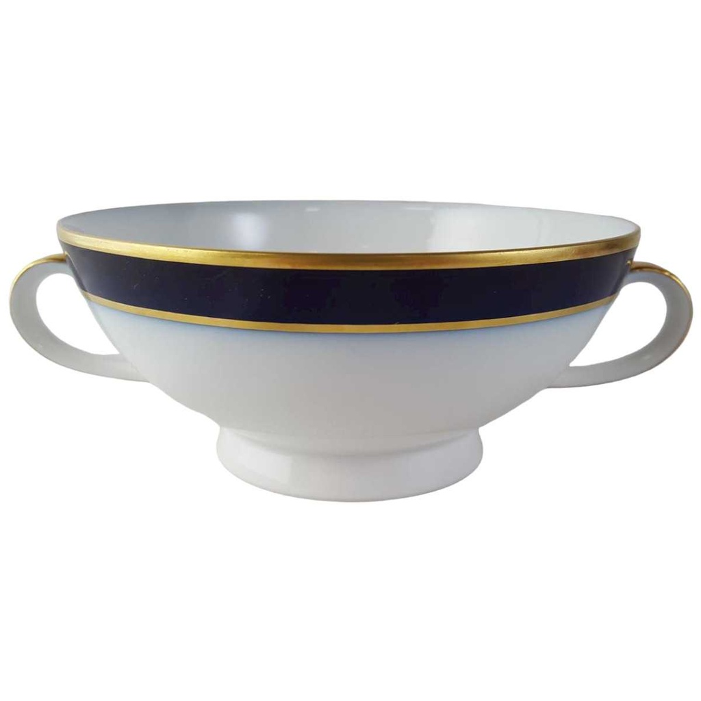 [458134911] Suppentasse Suppenbecher Goldrand Schumann Arzberg Form 1700 Echt Cobalt mit (gebraucht - sehr gut)