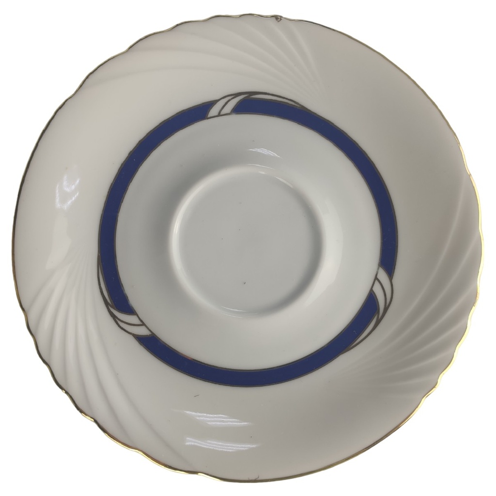 [1806141-2] Untertasse für Kaffee Winterling Röslau Relief Blau Golddekor (gebraucht - sehr gut)