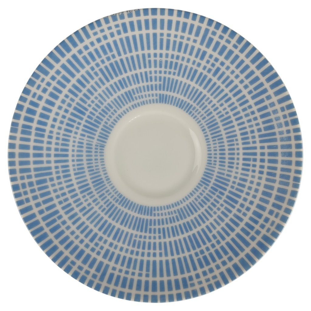 [1818299-1] Untertasse für Kaffee 13,1 cm Arzberg Form 2000 Bastdekor Blau (gebraucht - sehr gut)