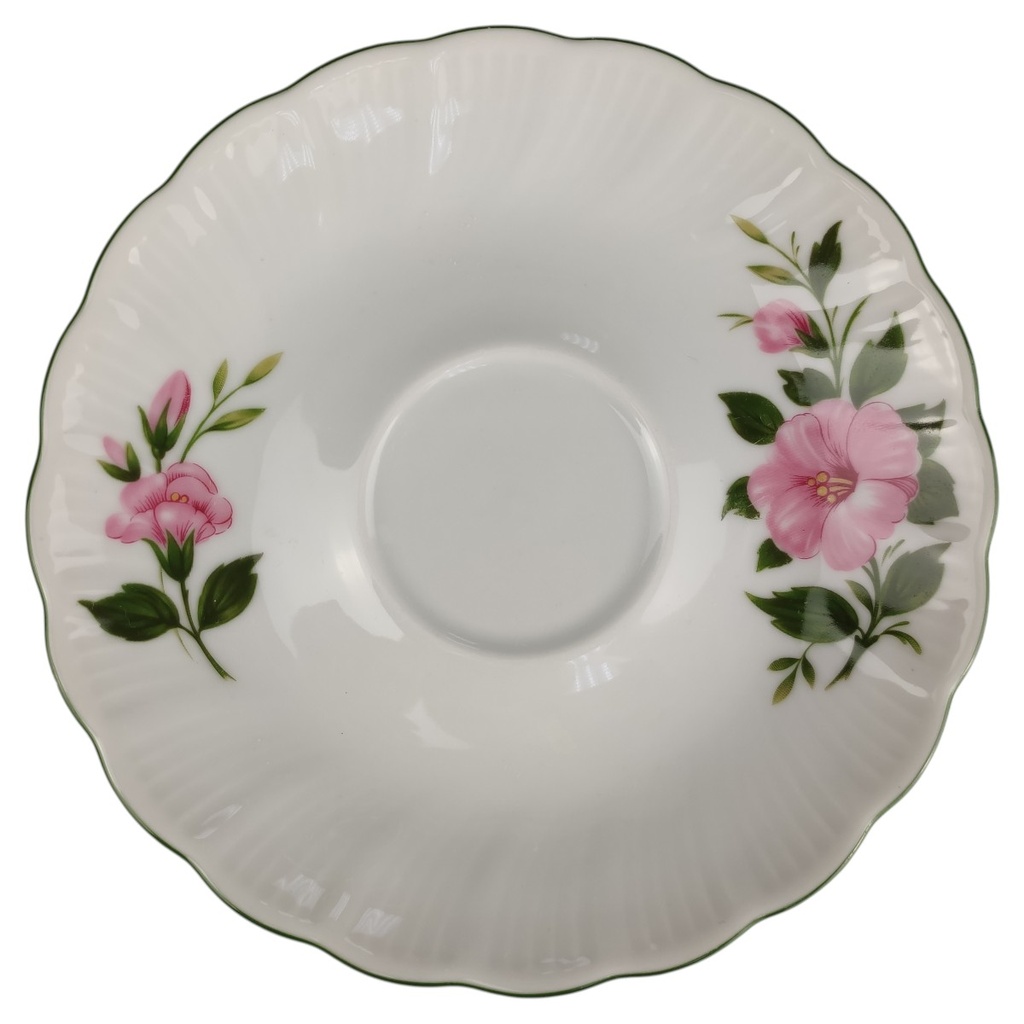 [1818362-2] Untertasse für Kaffee 15 cm Winterling Kirchenlamitz Wildrose Relief Form (gebraucht - sehr gut)