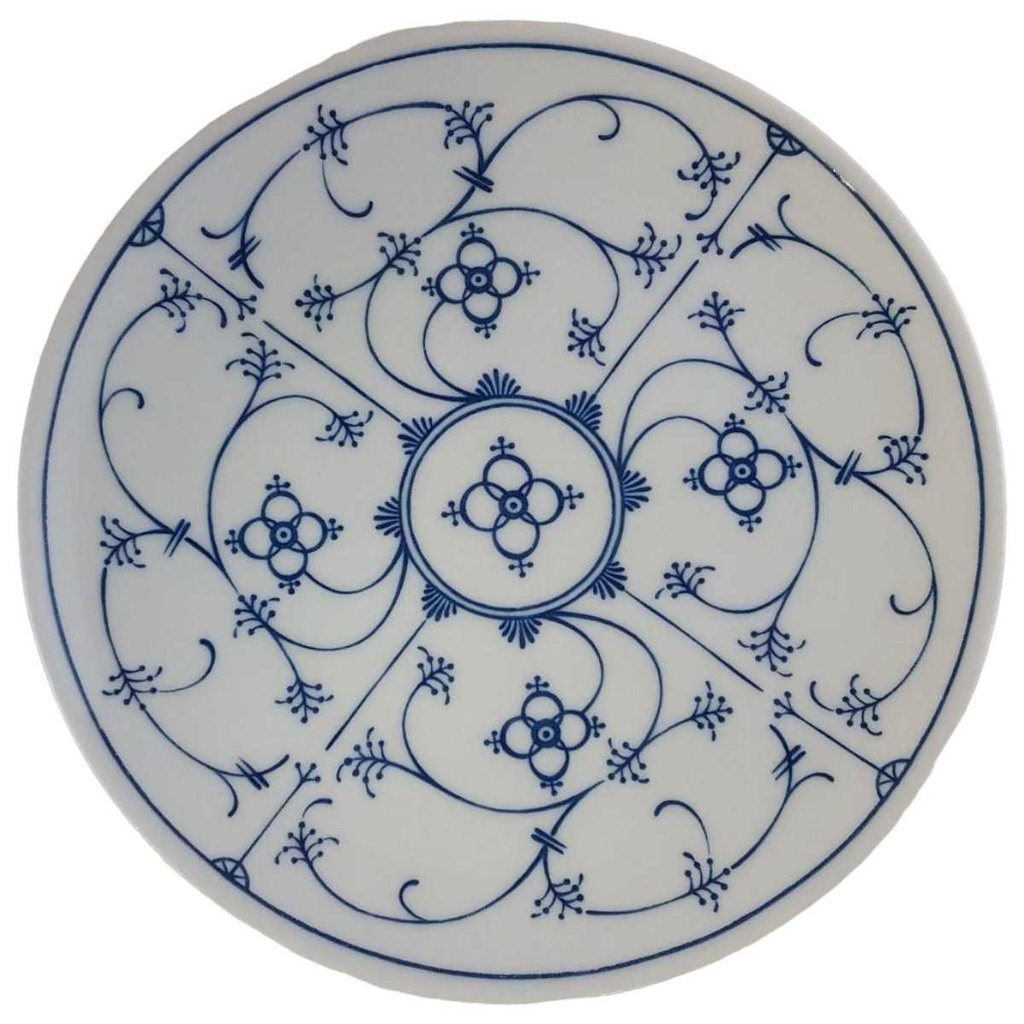[22502-2] Kuchenteller Dessertteller 19,4 cm Marienbad Ingres Weiss Indisch Blau (gebraucht - sehr gut)