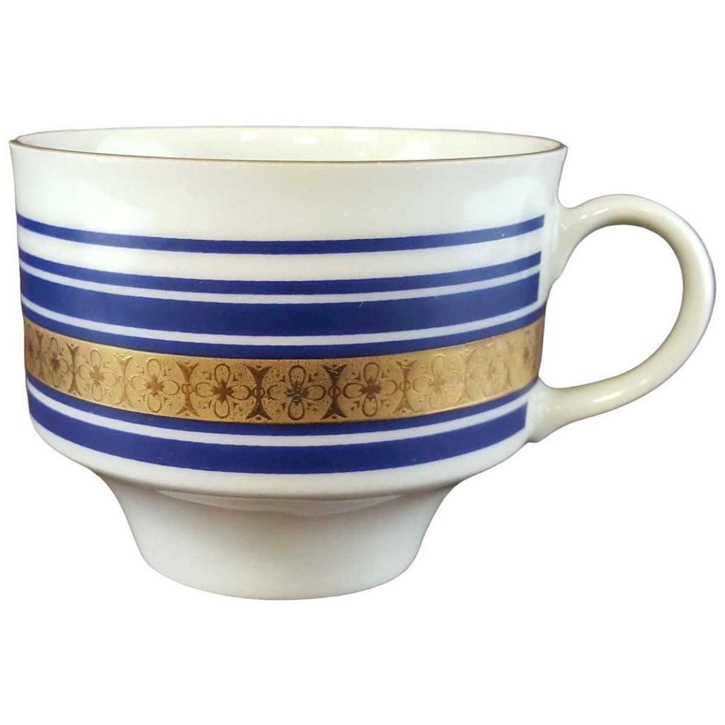[45811270002] Kaffeetasse Tasse Retsch Wunsiedel Kobalt Blau Gold (gebraucht - gut)