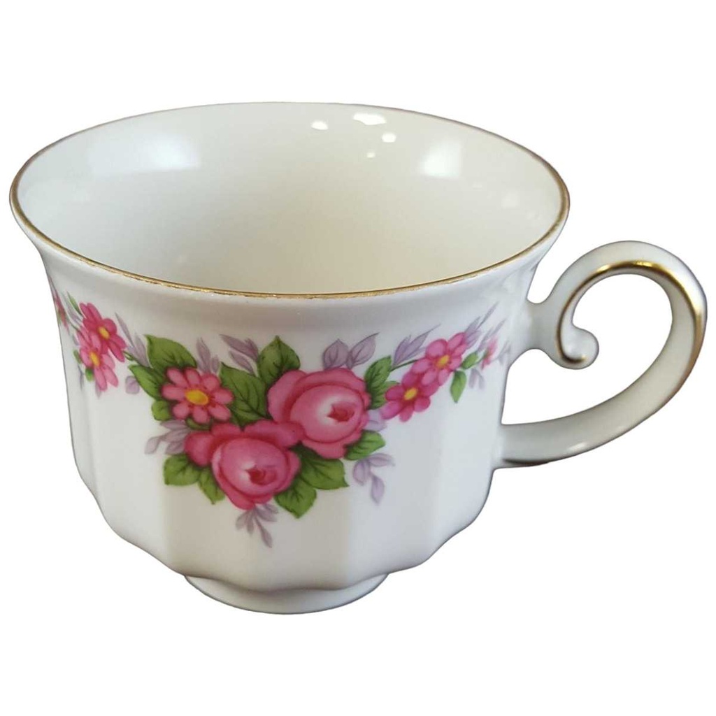 [45811289002] Kaffeetasse Tasse Goldrand Seltmann Weiden Rote Blumen (gebraucht - sehr gut)