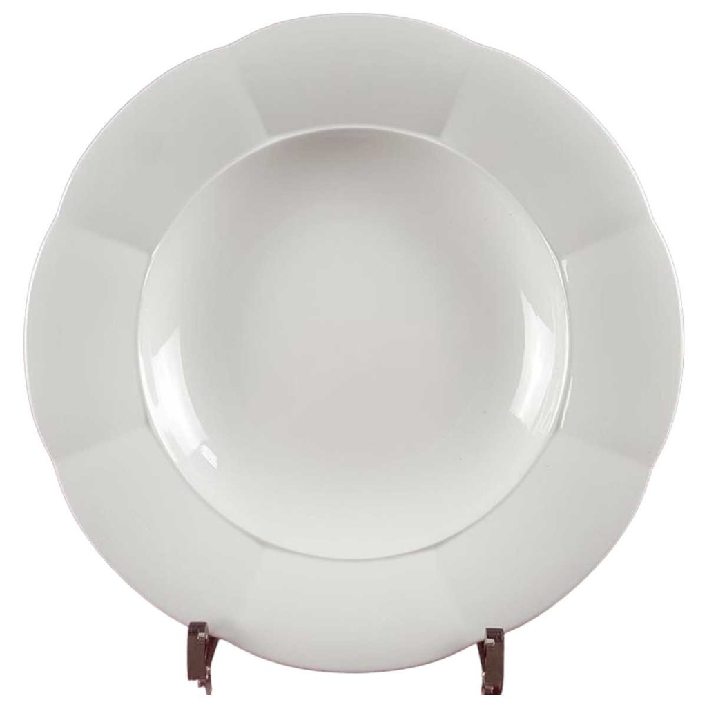 [458114458-2] Suppenteller 23,5 cm Villeroy & Boch Damasco Weiß (gebraucht - sehr gut)