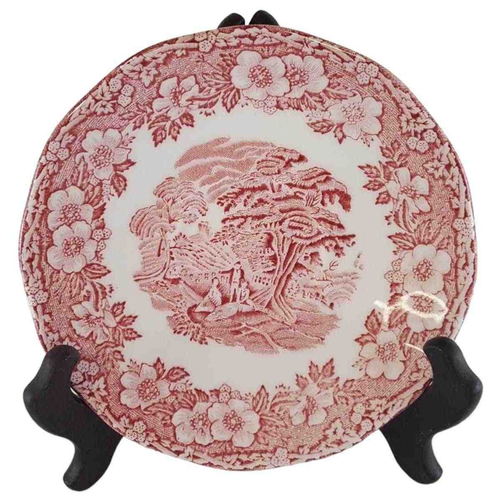[45811570-1] Untertasse für Kaffee 14,5 cm Enoch Wedgwood Unicorn Woodland Rot (gebraucht - sehr gut)