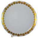 Speiseteller Essteller Golddekor 26 cm Hutschenreuther weiß braun