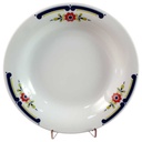 Suppenteller 22,7 cm Mitterteich Form 890 blau grün rot Blumendekor Blumen