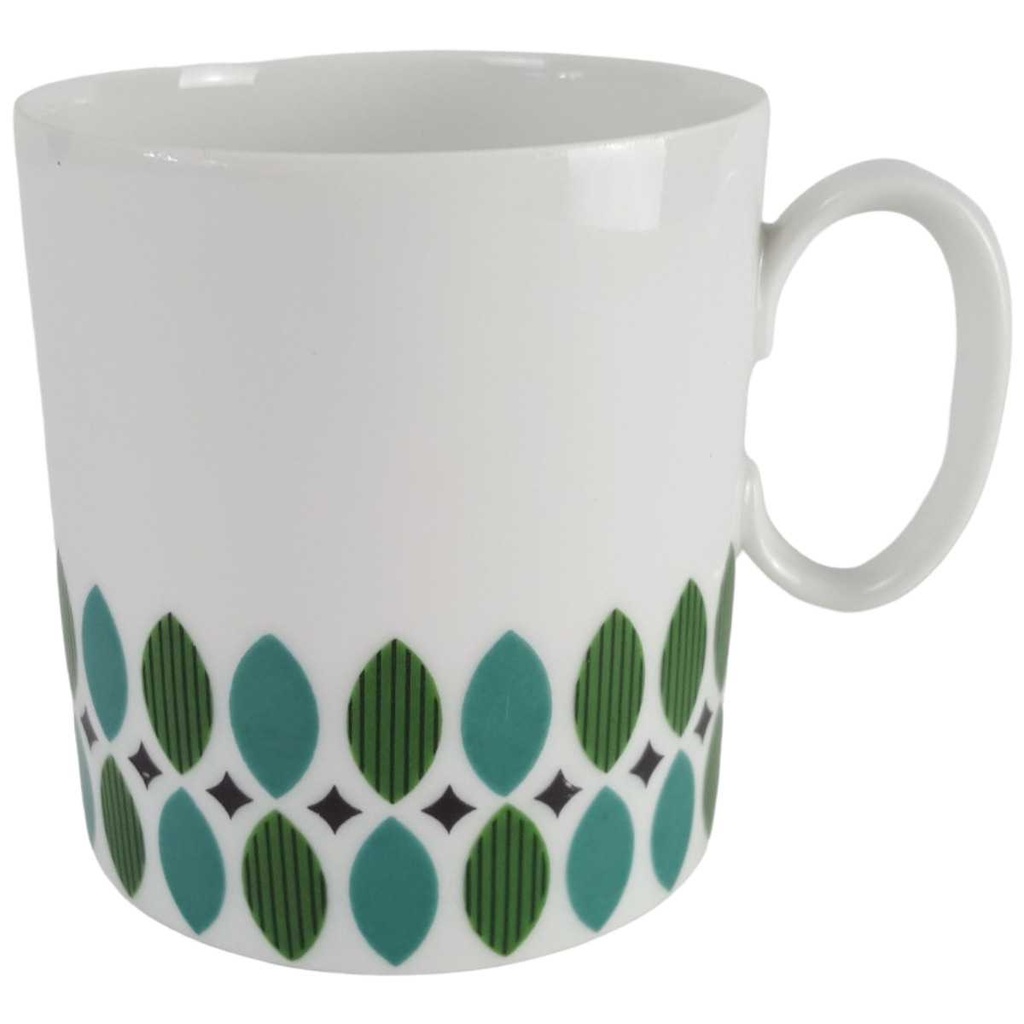 [458163851-1] Kaffeetasse Thomas Porzellan Medaillon grüne Blätter (gebraucht - gut)