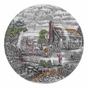 Kuchenteller Dessertteller 20,2 cm Wood & Sons England The Post House Bunt Historismus