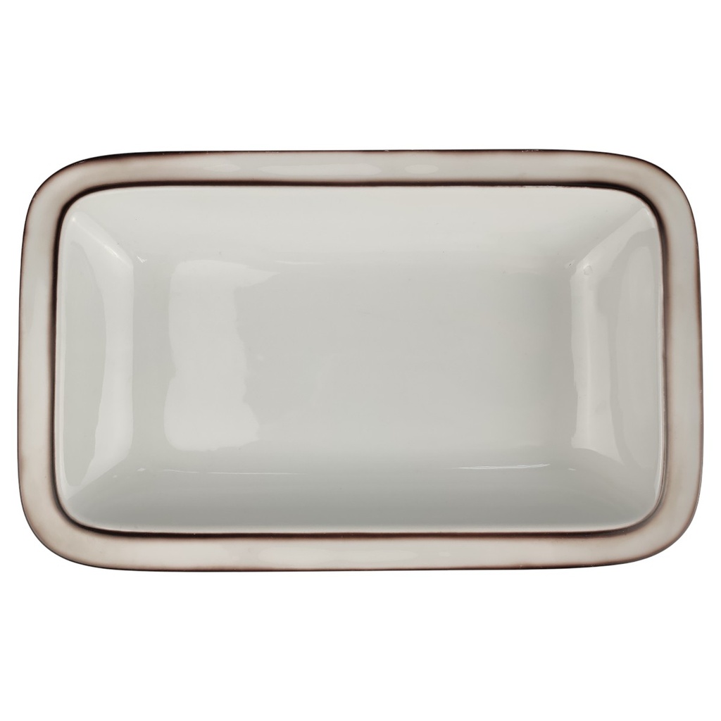 [458169153-2] Servierplatte 29,3x17,8 cm Thomas Porzellan Scandic Shadow braun (gebraucht - sehr gut)