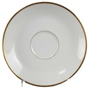 Untertasse für Kaffee Goldrand 14 cm Zeh Scherzer Rillenrelief 1750