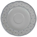 Untertasse für Kaffee 14,6 cm Marienbad Ingres Weiss Blaue Rauten