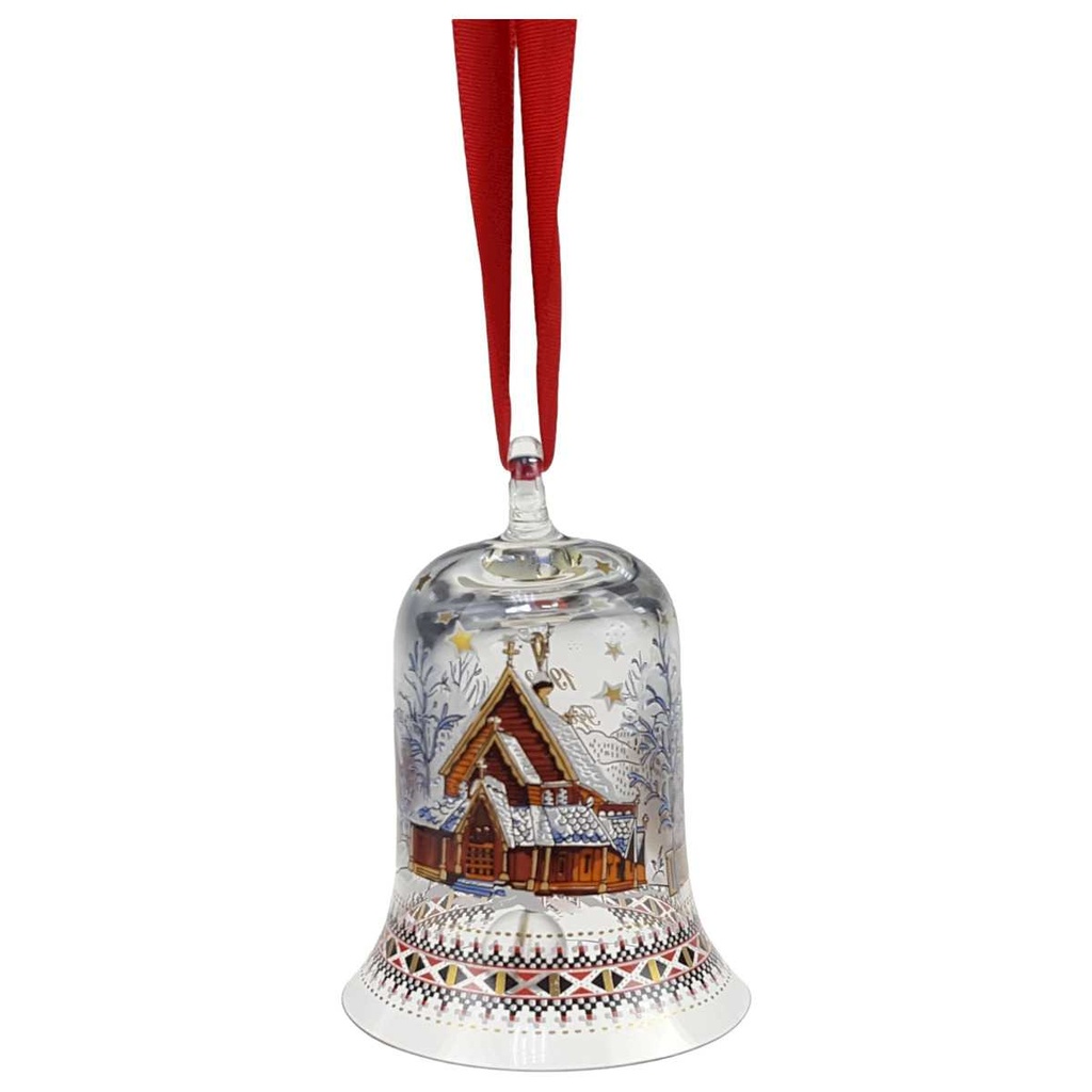 [98352-1992] Weihnachtsglocke Hutschenreuther Kristallglocke (1992 Motiv 2 Fjordland)